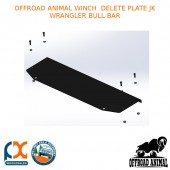 OFFROAD ANIMAL WINCH  DELETE PLATE JK WRANGLER BULL BAR